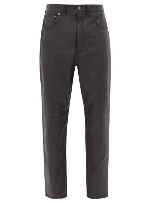 Matchesfashion.com Acne Studios - Lancelot Panelled Leather Trousers - Mens - Black