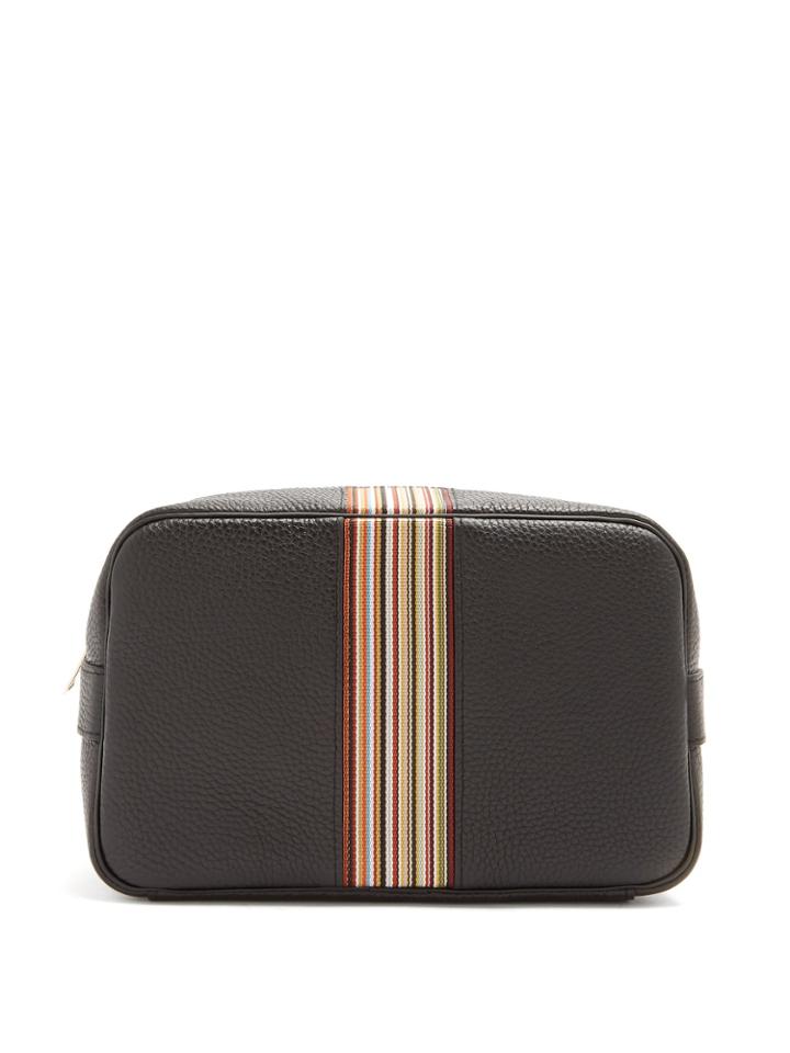 Paul Smith Signature Stripe Leather Wash Bag