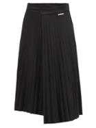 Vetements - Asymmetric Pleated Skirt - Womens - Black