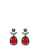 Matchesfashion.com Simone Rocha - Crystal-embellished Pear-drop Earrings - Womens - Red