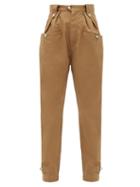 Matchesfashion.com Isabel Marant Toile - Pulcie High-rise Cotton Trousers - Womens - Beige