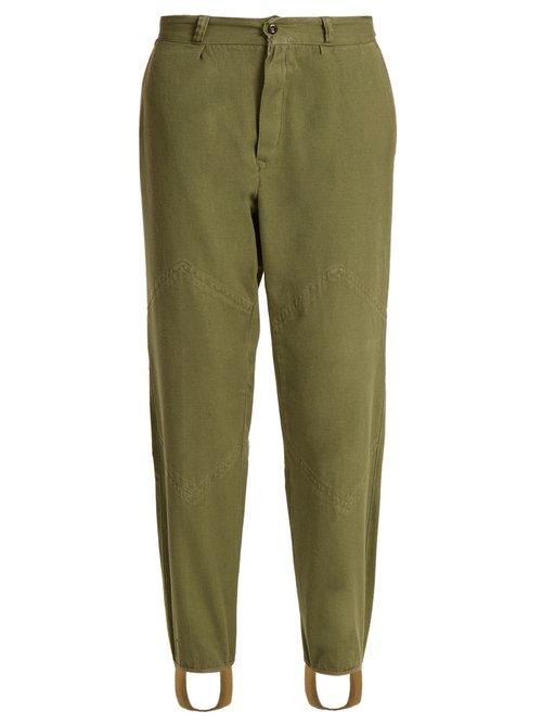 Matchesfashion.com Myar - 1960s Bulgarian Army Cotton Field Trousers - Womens - Khaki