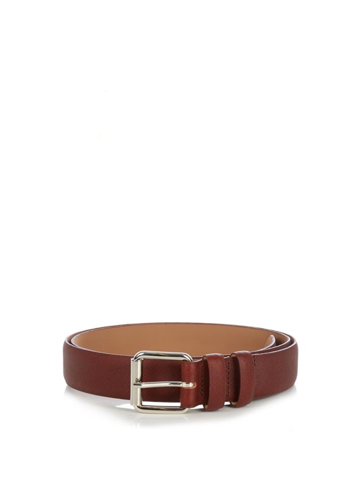 A.p.c. Paris Pebbled-leather Belt