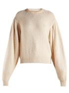 Matchesfashion.com Stella Mccartney - Round Neck Dropped Shoulder Sweater - Womens - Ivory
