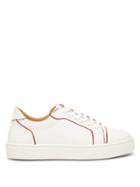 Matchesfashion.com Christian Louboutin - Vieirissima Trimmed Leather Trainers - Womens - Red White