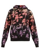 Matchesfashion.com Saint Laurent - Palm Tree-print Cotton-jersey Hooded Sweatshirt - Mens - Black Multi