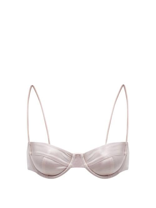 Matchesfashion.com Isa Boulder - Simple Underwired Bikini Top - Womens - Light Pink