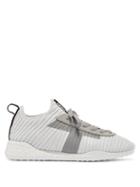 Matchesfashion.com Tod's - Low Top Lam Trainers - Womens - Silver