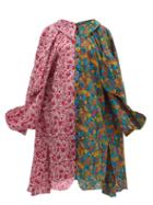 Matchesfashion.com Matty Bovan - Liberty Floral-print Poplin Shirtdress - Womens - Pink Multi