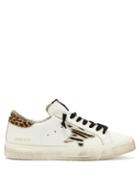 Matchesfashion.com Golden Goose Deluxe Brand - Superstar Leopard Print Leather Low Top Trainers - Womens - White Multi