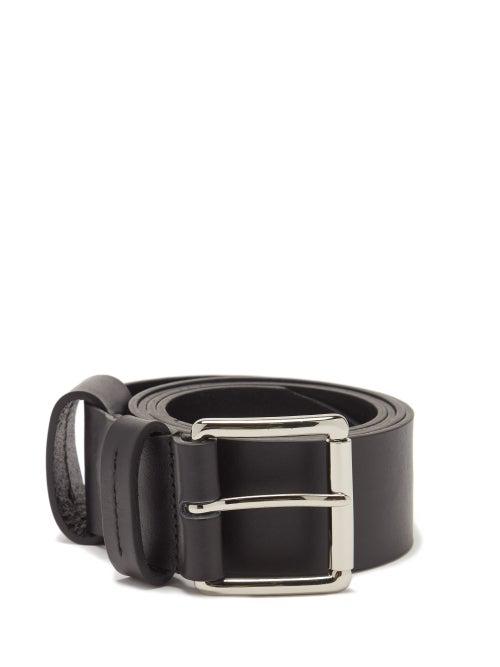 Ami - Leather Belt - Mens - Black