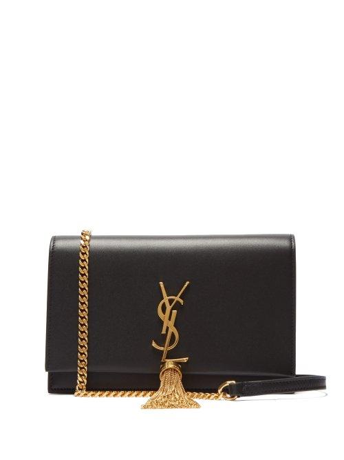 Matchesfashion.com Saint Laurent - Kate Tasselled Leather Cross Body Bag - Womens - Black