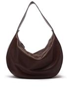 The Row - Allie Leather Shoulder Bag - Womens - Burgundy