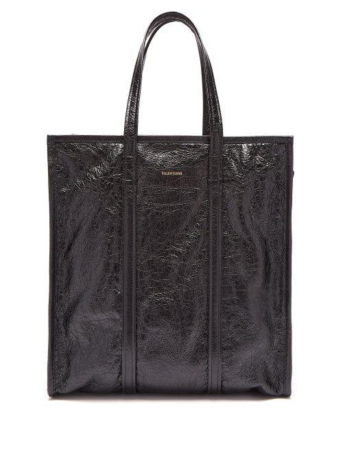 Matchesfashion.com Balenciaga - Bazar Shopper M Leather Bag - Mens - Black