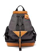 Matchesfashion.com Eye/loewe/nature - Leather-trimmed Canvas Backpack - Mens - Black