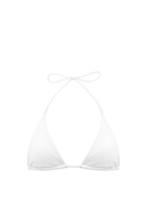 Matchesfashion.com Matteau - The String Triangle Bikini Top - Womens - White