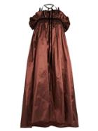 Isa Arfen Oversized-ruffle Silk-taffeta Dress