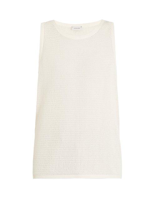 Matchesfashion.com Lemaire - Cotton Mesh Tank Top - Mens - White