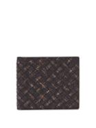 Matchesfashion.com Bottega Veneta - Bi Fold Splatter Print Intrecciato Wallet - Mens - Black Multi