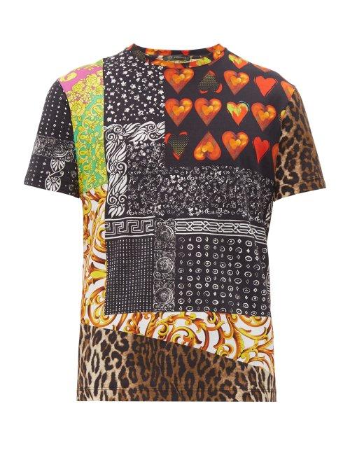 Matchesfashion.com Versace - Multi Print Cotton T Shirt - Mens - Multi