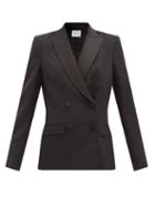 Matchesfashion.com Pallas Paris - Haviland Double-breasted Satin-lapel Wool Jacket - Womens - Black