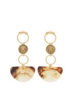 Matchesfashion.com Chlo - Femininities Shell Drop Earrings - Womens - Gold