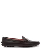 Matchesfashion.com Tod's - Gommino T Bar Leather Loafers - Womens - Black