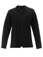 Matchesfashion.com Homme Pliss Issey Miyake - V-neck Technical-pleated Shirt - Mens - Black