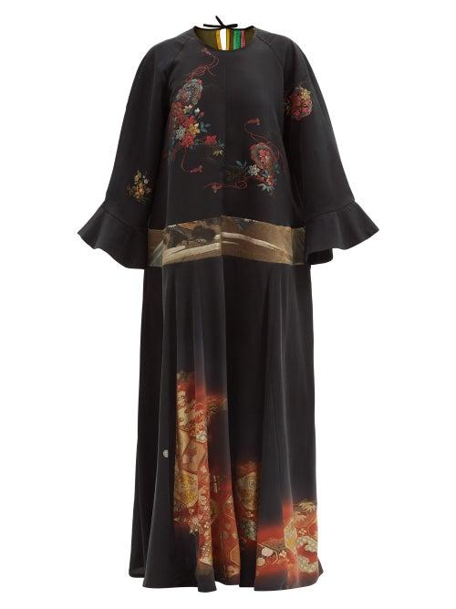 Matchesfashion.com Rianna + Nina - Patchwork Vintage-silk Dress - Womens - Multi