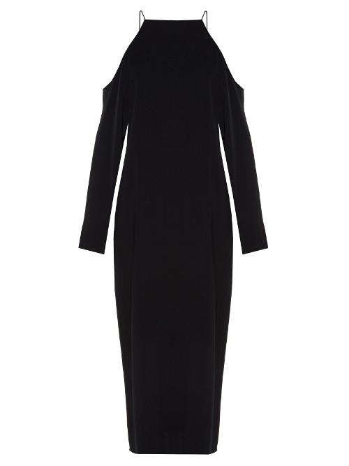 The Row Ikeda Cold-shoulder Midi Dress