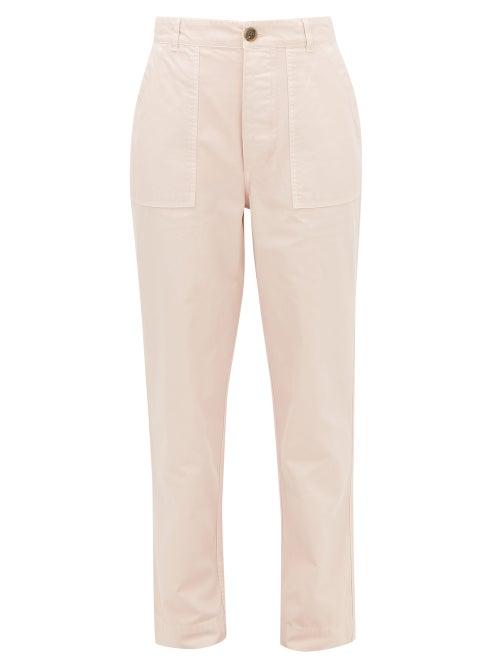 Matchesfashion.com Officine Gnrale - Saskia Garment-dyed Cotton-twill Trousers - Womens - Light Pink
