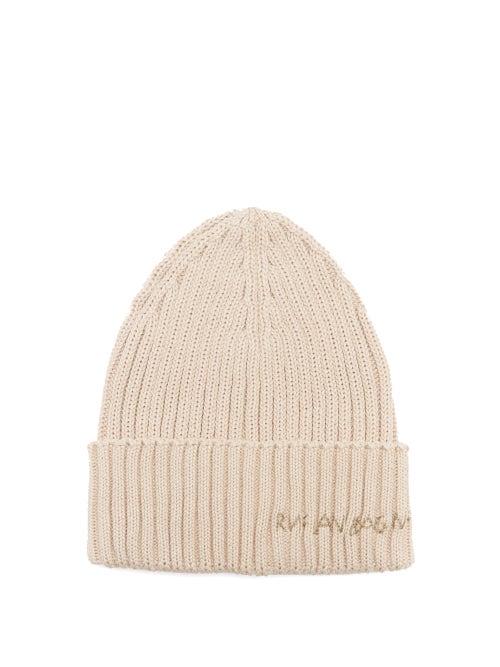 Ruslan Baginskiy - Logo-embroidered Ribbed Cotton Beanie Hat - Womens - Beige