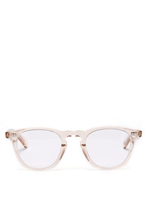 Matchesfashion.com Garrett Leight - Hampton Round Acetate Glasses - Mens - Nude