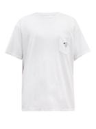 Bode - Monday Embroidered Cotton-jersey T-shirt - Mens - White