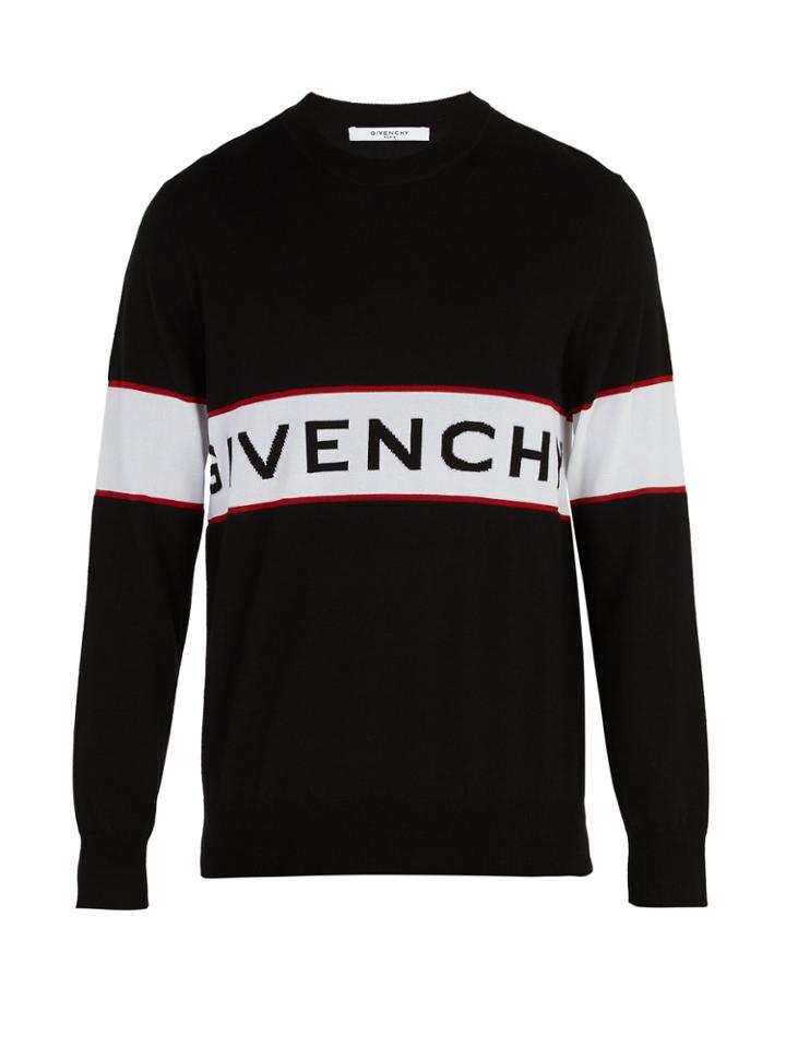 Givenchy Logo-stripe Wool Sweater