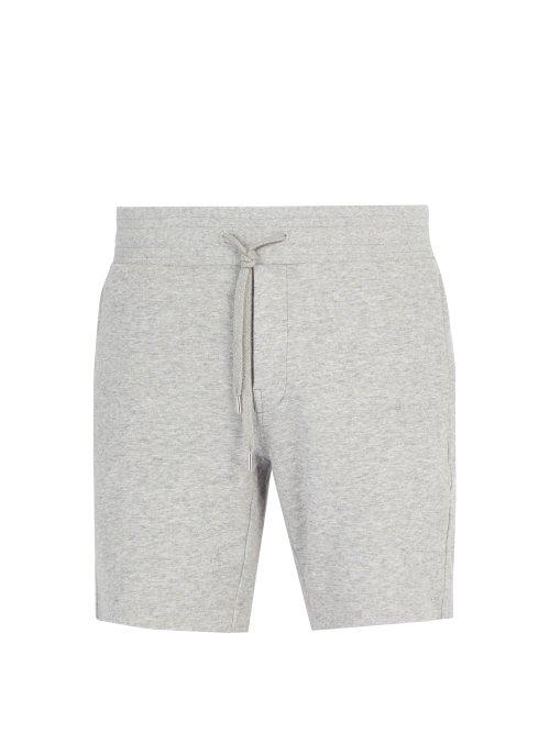 Matchesfashion.com Frescobol Carioca - Straight Leg Cotton Blend Shorts - Mens - Grey