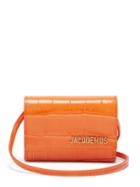 Matchesfashion.com Jacquemus - Le Bello Crocodile Effect Leather Shoulder Bag - Womens - Orange