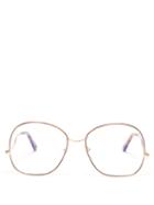 Matchesfashion.com Chlo - Willis Round Metal Glasses - Womens - Rose Gold