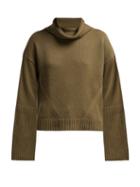 Matchesfashion.com Nili Lotan - Roll Neck Ribbed Cashmere Sweater - Womens - Khaki
