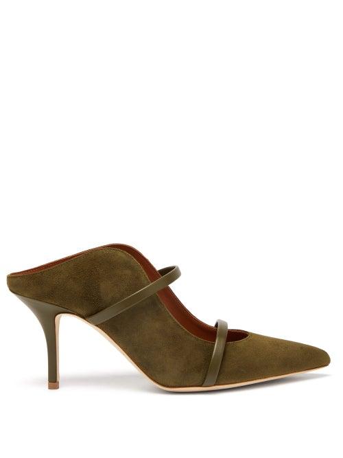 Matchesfashion.com Malone Souliers - Maureen Suede Mules - Womens - Khaki