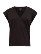 Matchesfashion.com Frame - Le Mid V Cotton T Shirt - Womens - Black