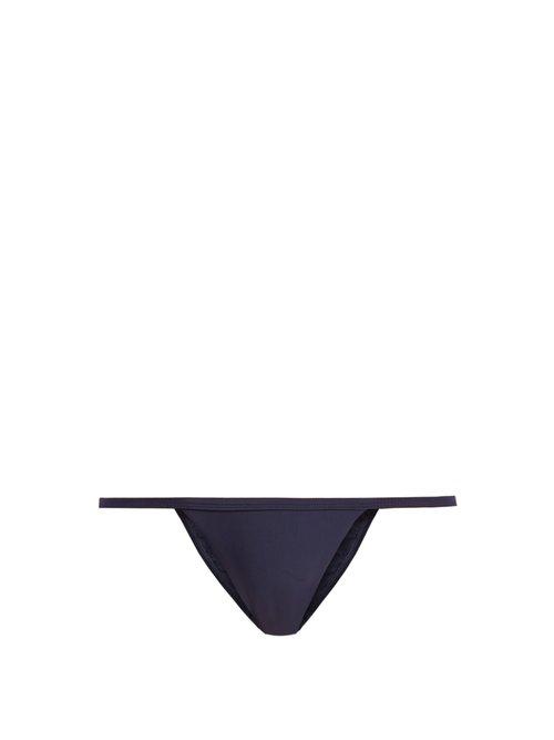 Matchesfashion.com Matteau - The Petite Bikini Briefs - Womens - Navy