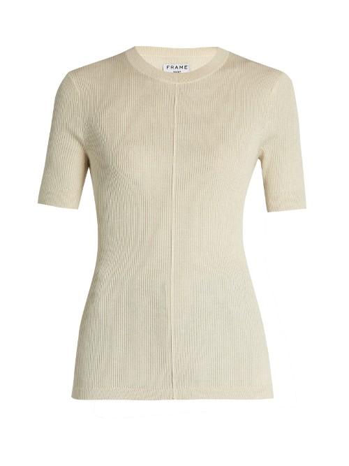 Frame Classic Silk And Cashmere-blend Top