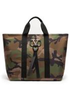 Matchesfashion.com Valentino - V Logo Camouflage Print Tote Bag - Mens - Green Multi