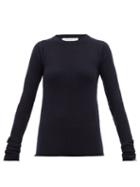 Matchesfashion.com Extreme Cashmere - No.114 Basic Cashmere Blend Sweater - Womens - Navy