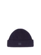 Matchesfashion.com Acne Studios - Kansy Face Wool Blend Beanie Hat - Mens - Navy