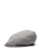 Matchesfashion.com Lock & Co. Hatters - Drifter Graph Checked Slubbed Linen Flat Cap - Mens - Grey