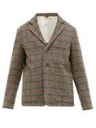 Matchesfashion.com Barena Venezia - Cimento Single Breasted Wool Houndstooth Blazer - Mens - Brown Multi