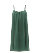 Matchesfashion.com Loup Charmant - Cotton Gauze Slip Dress - Womens - Green