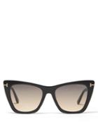 Matchesfashion.com Tom Ford Eyewear - Poppy Cat-eye Acetate Sunglasses - Womens - Black